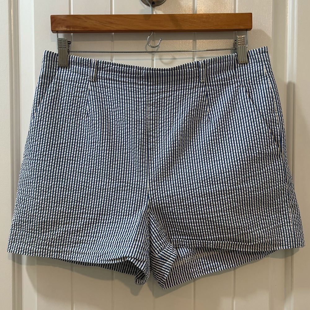 L L Bean Stripe Shorts Lightweight Preppy Shorts Chic Size 10